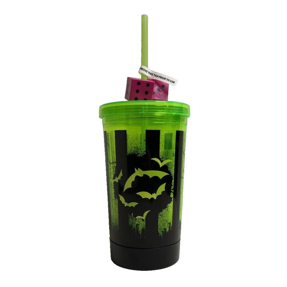 Disney Parks Oogie Boogie Bash Tumbler TNBC Light Up Cup Dice Straw